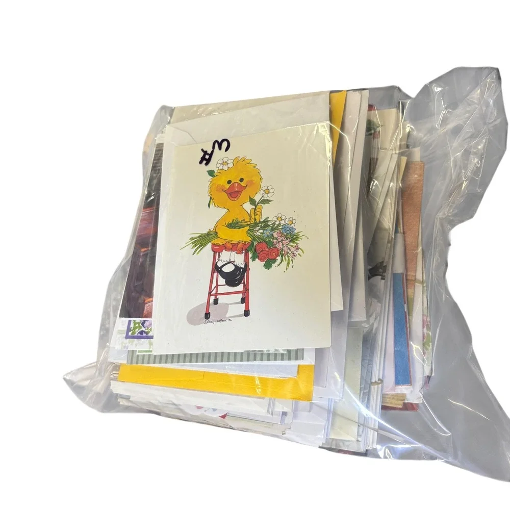 Vintage & Modern Greeting Card Lot Assorted Envelopes Floral Western Bulk Paper